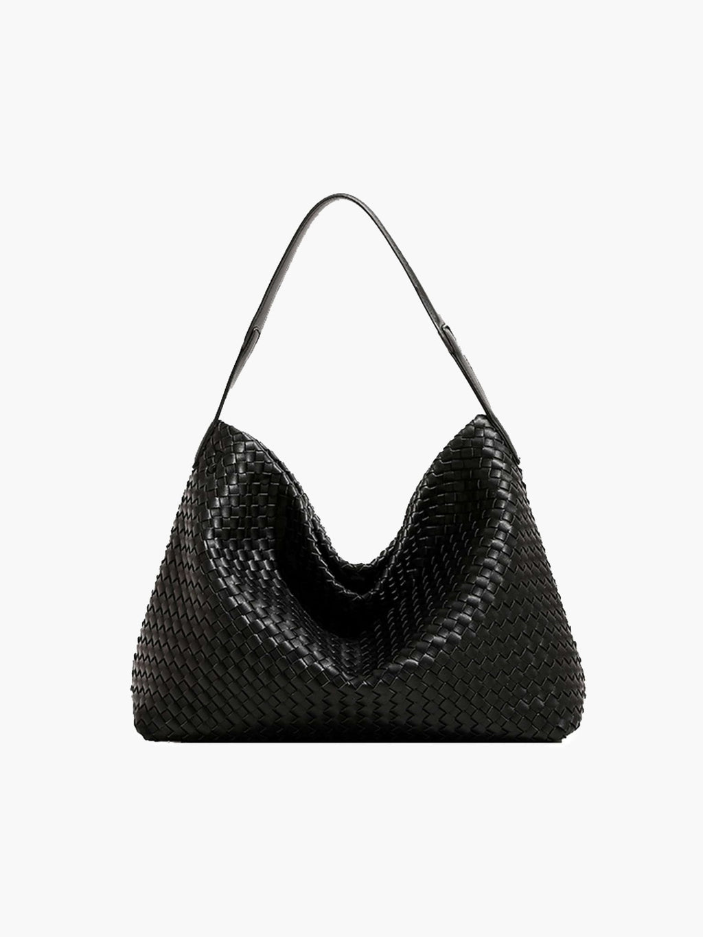 Sylvia Woven Leather Tote Bag - Structured Textured Handbag - Image 2