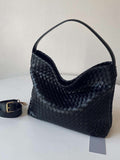 Sylvia Woven Leather Tote Bag - Structured Textured Handbag - Image 8