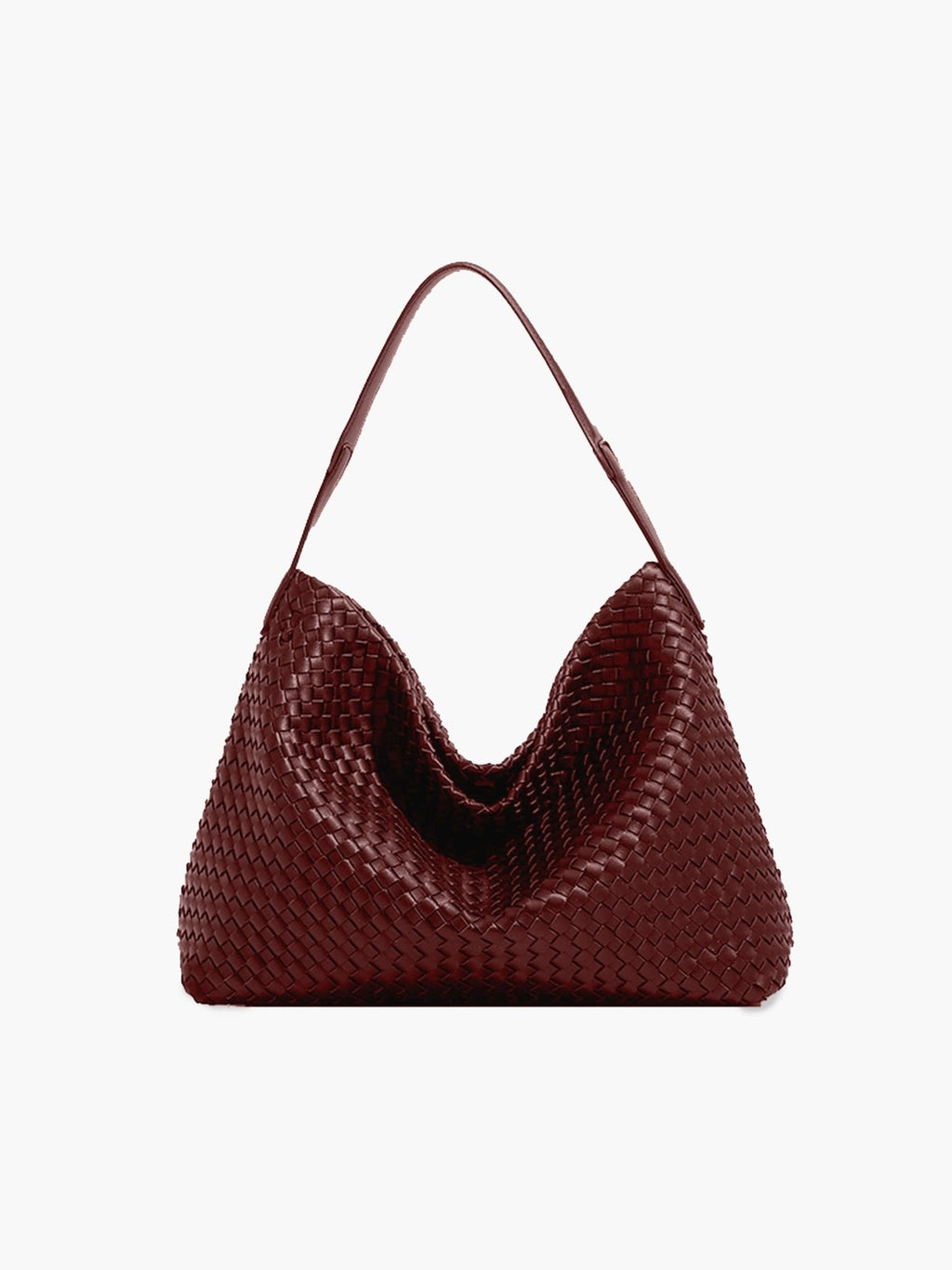 Sylvia Woven Leather Tote Bag - Structured Textured Handbag - Image 4