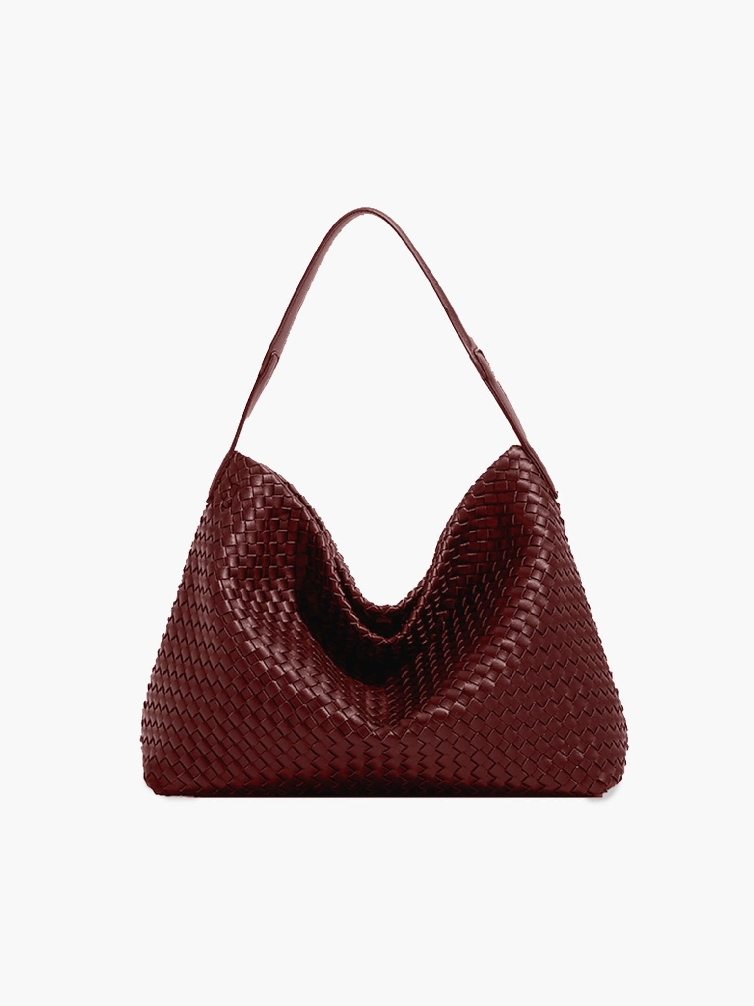 Sylvia Woven Leather Tote Bag - Structured Textured Handbag - Image 4