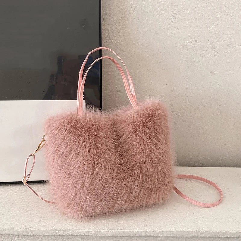 Maricar Faux Fur Crossbody Bag - Women's Everyday Handbag - Image 9