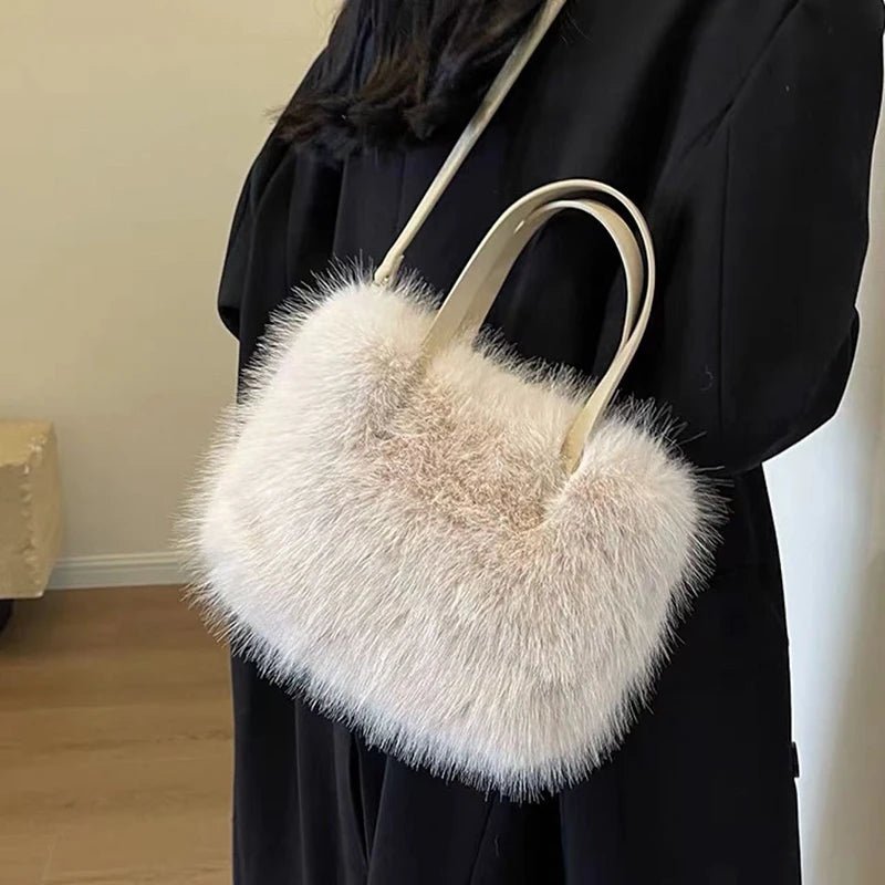 Maricar Faux Fur Crossbody Bag - Women's Everyday Handbag - Image 4