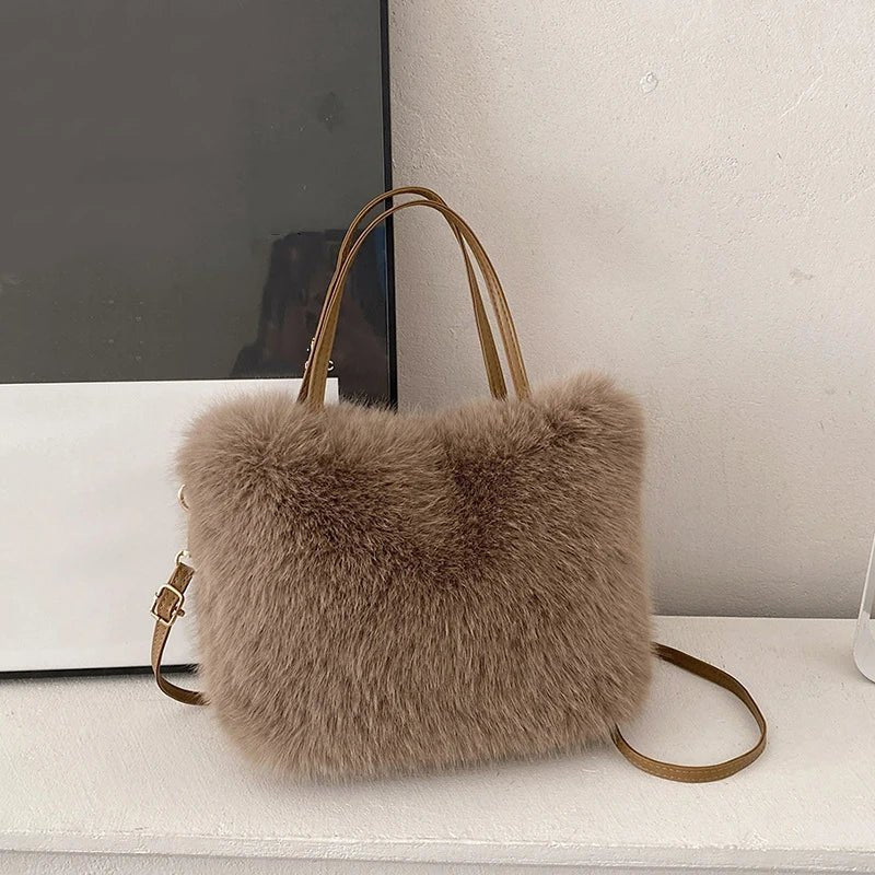 Maricar Faux Fur Crossbody Bag - Women's Everyday Handbag - Image 2