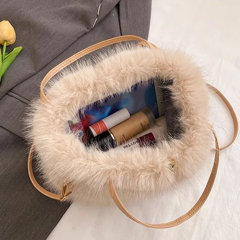 Maricar Faux Fur Crossbody Bag - Women's Everyday Handbag - Image 5