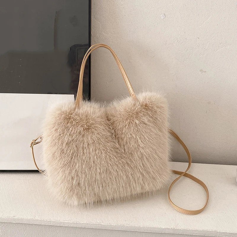 Maricar Faux Fur Crossbody Bag - Women's Everyday Handbag - Image 3