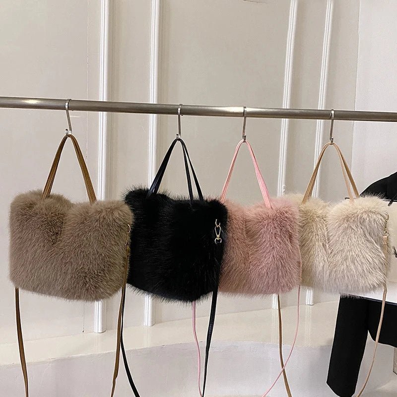 Maricar Faux Fur Crossbody Bag - Women's Everyday Handbag - Image 10