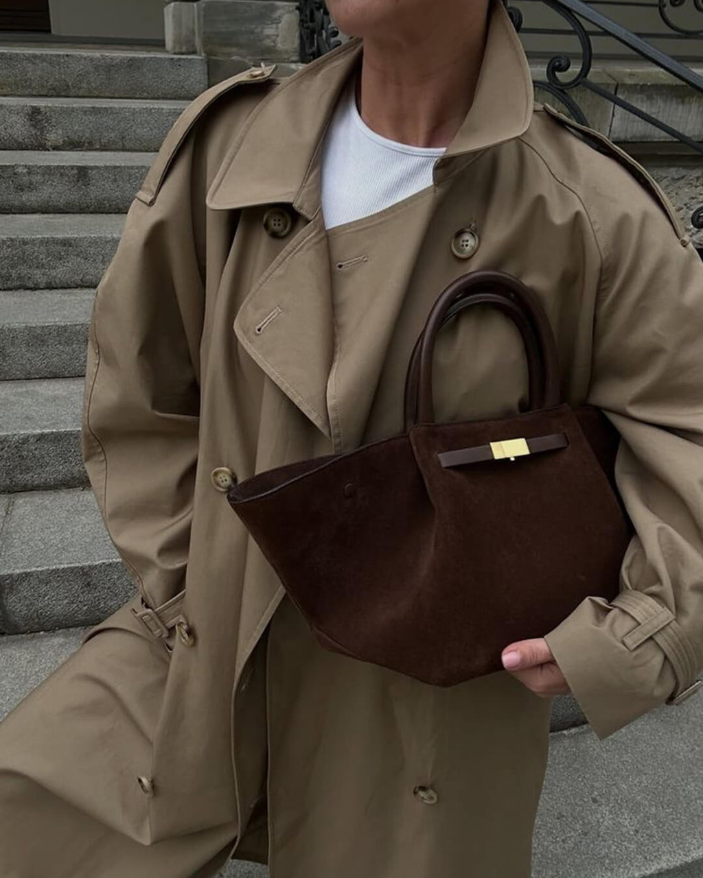 Melanie Vegan Suede Tote Bag - Everyday Handbag - Image 7