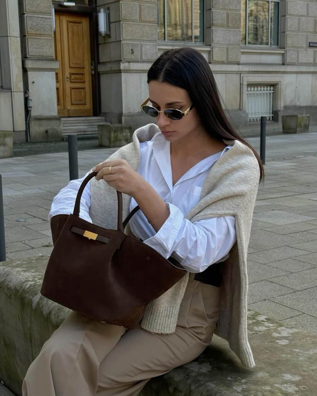 Melanie Vegan Suede Tote Bag - Everyday Handbag - Image 5