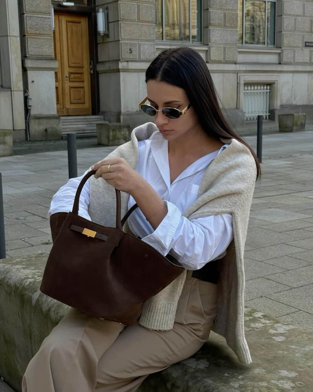 Melanie Vegan Suede Tote Bag - Everyday Handbag - Image 5