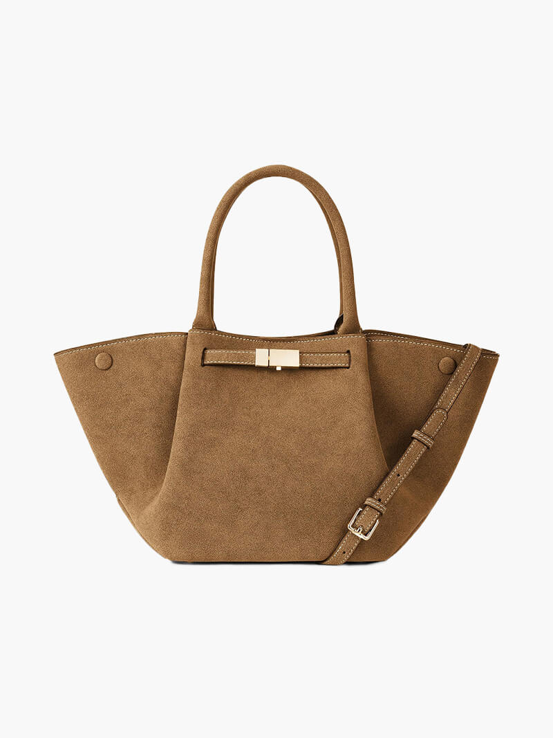 Melanie Vegan Suede Tote Bag - Everyday Handbag - Image 2
