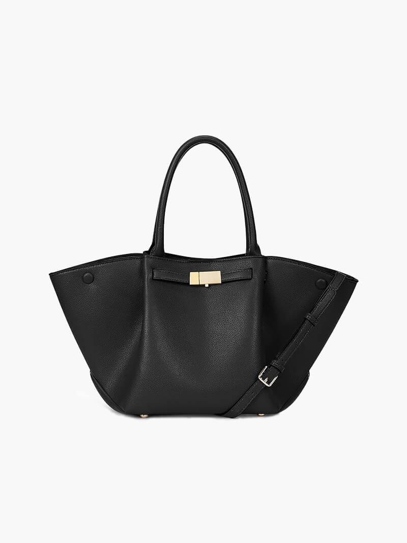 Melanie Leather Tote Bag - Suede-Look Everyday Work Handbag