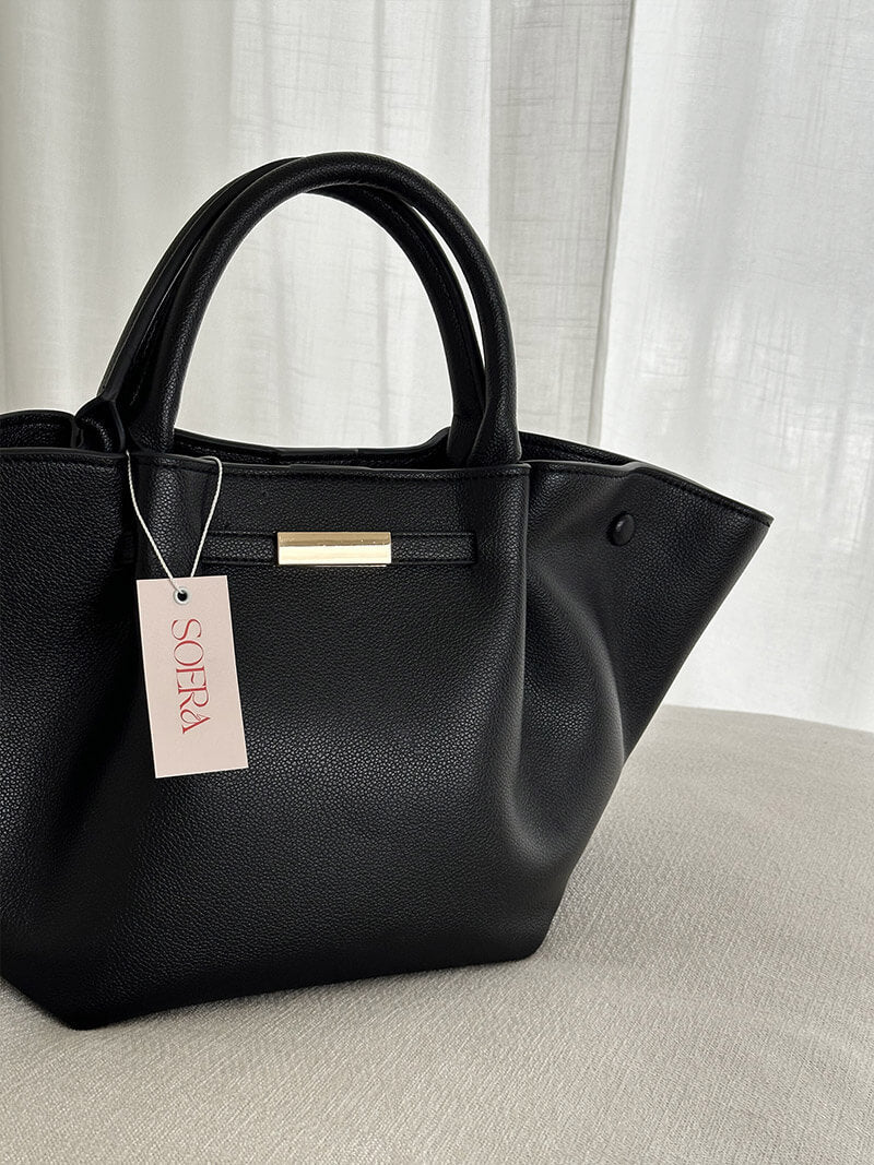 Melanie Leather Tote Bag - Suede-Look Everyday Work Handbag - Image 11