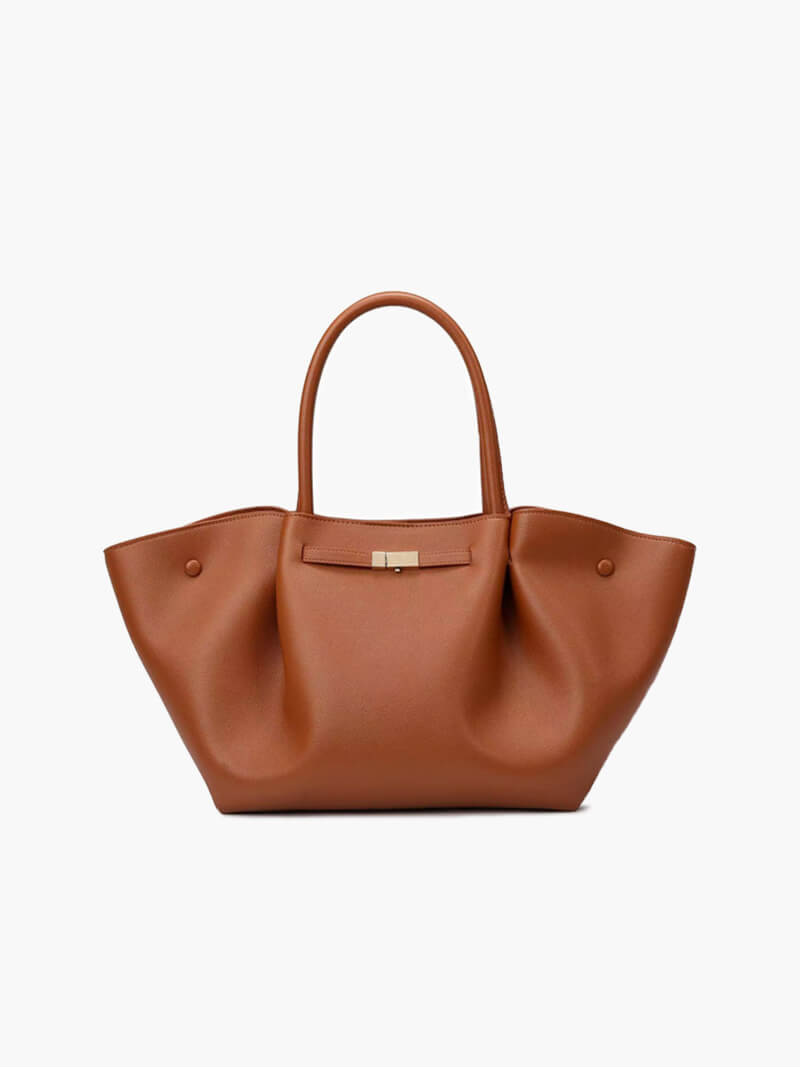 Melanie Leather Tote Bag - Suede-Look Everyday Work Handbag - Image 5