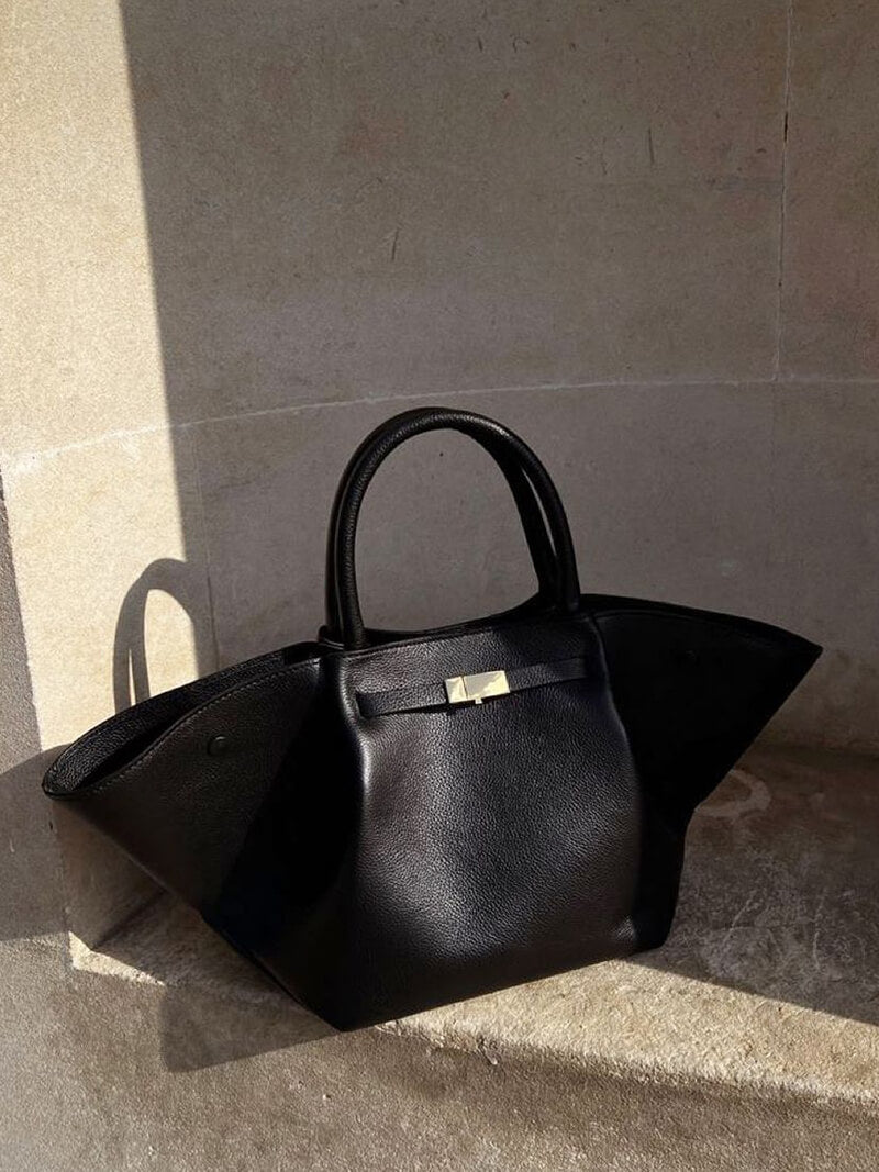 Melanie Leather Tote Bag - Suede-Look Everyday Work Handbag - Image 14