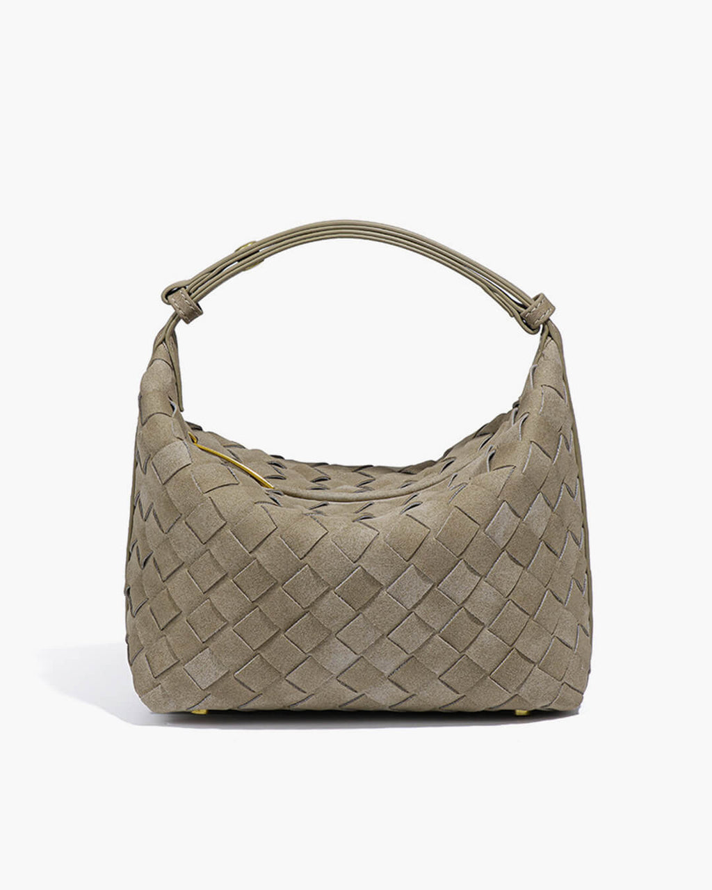 Mica Woven Suede Bag - Everyday Woven Shoulder Handbag