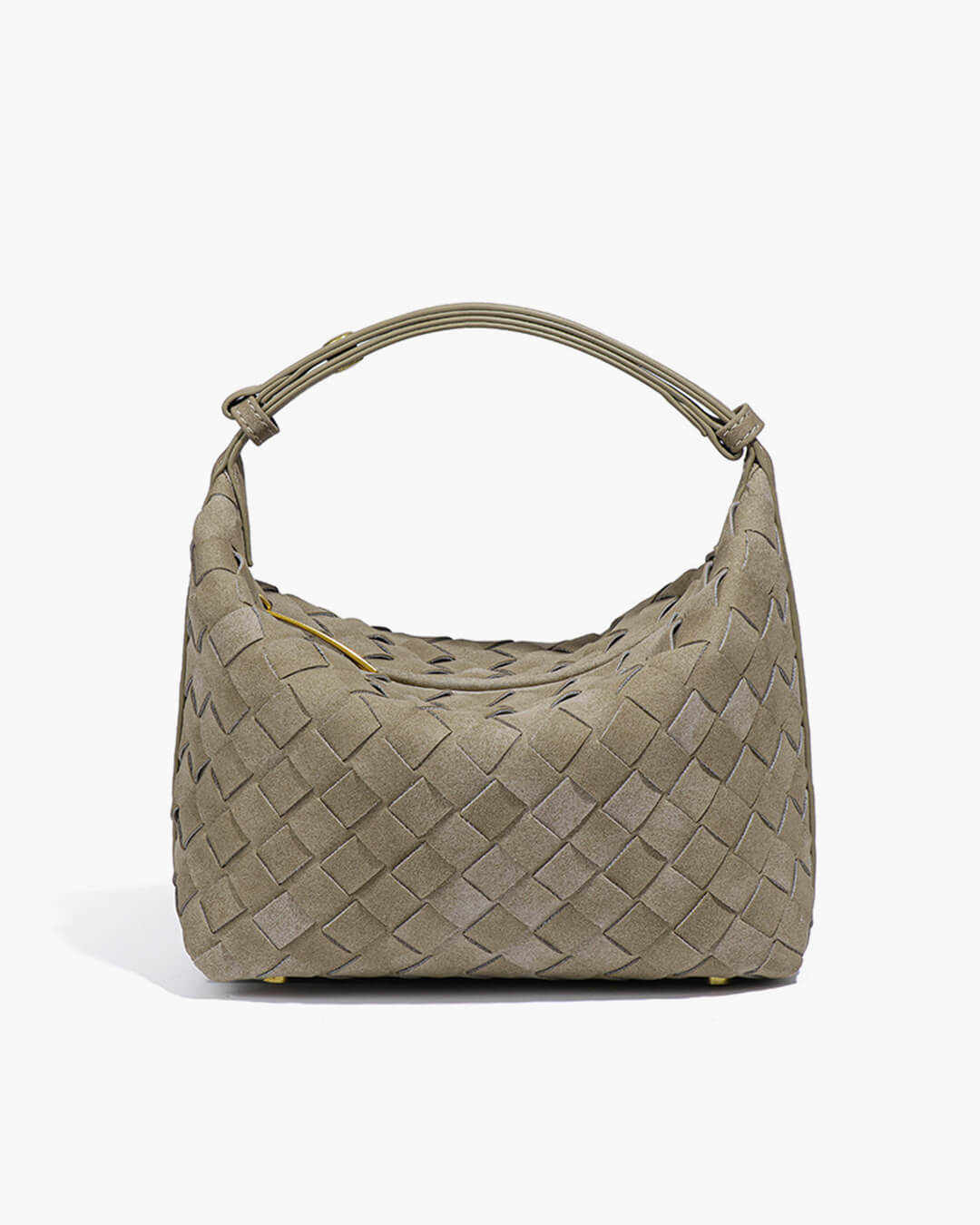 Mica Woven Suede Bag - Everyday Woven Shoulder Handbag