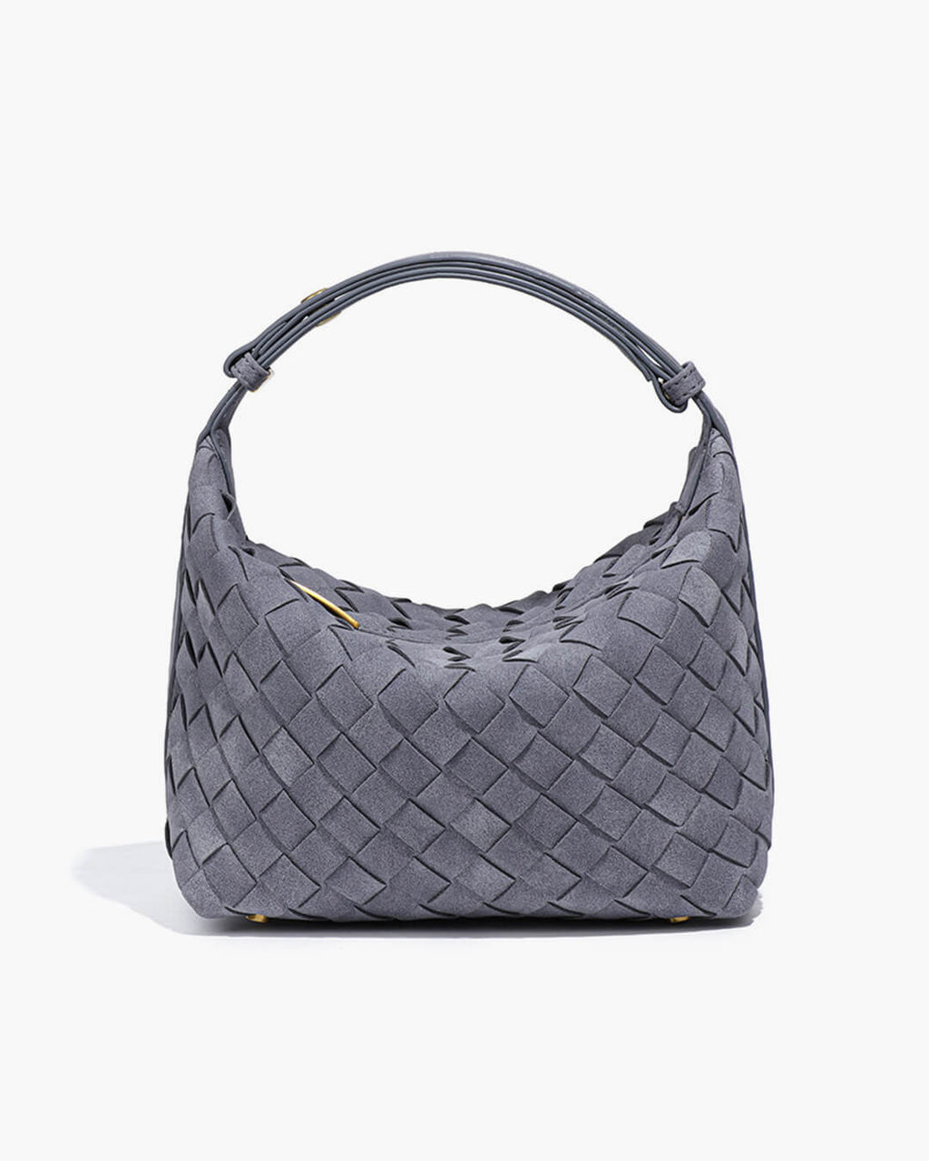 Mica Woven Suede Bag - Everyday Woven Shoulder Handbag - Image 6