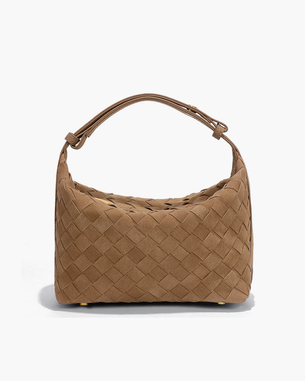 Mica Woven Suede Bag - Everyday Woven Shoulder Handbag - Image 5
