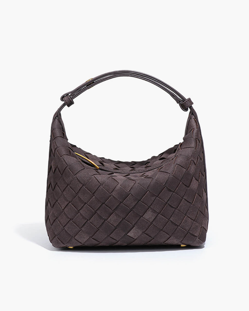 Mica Woven Suede Bag - Everyday Woven Shoulder Handbag - Image 4