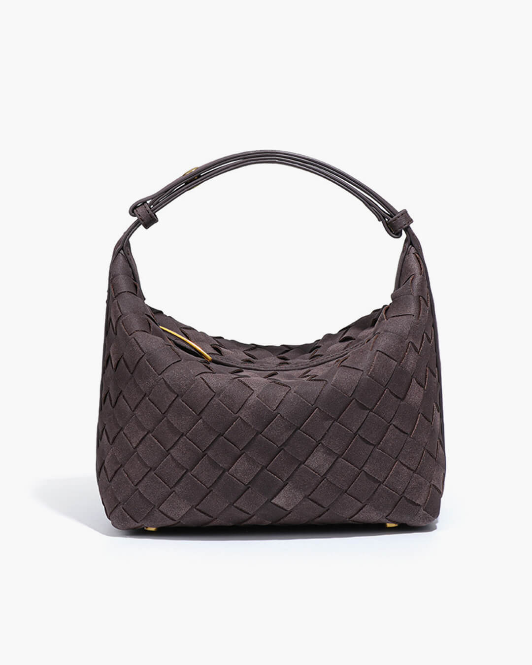 Mica Woven Suede Bag - Everyday Woven Shoulder Handbag - Image 4