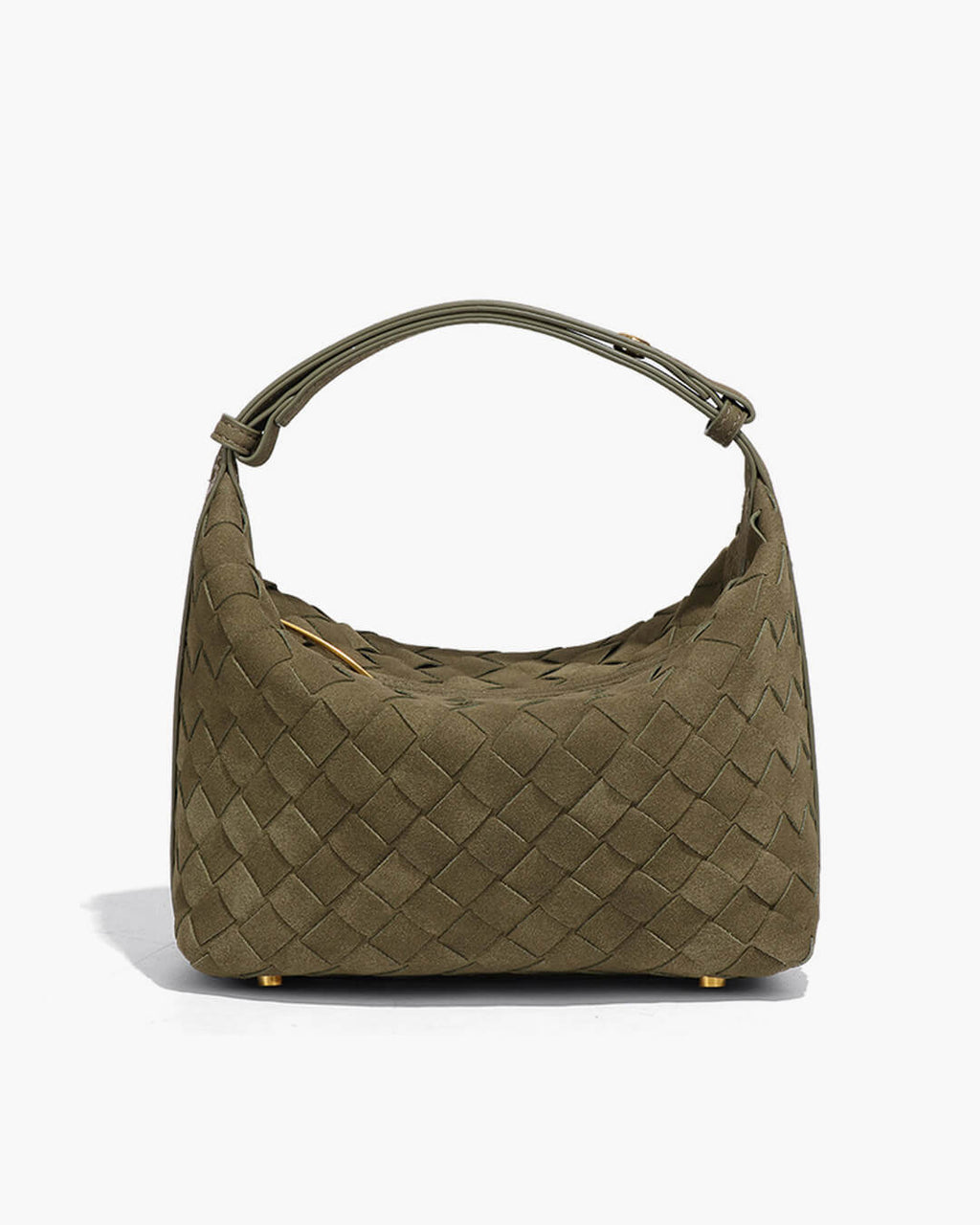 Mica Woven Suede Bag - Everyday Woven Shoulder Handbag - Image 8