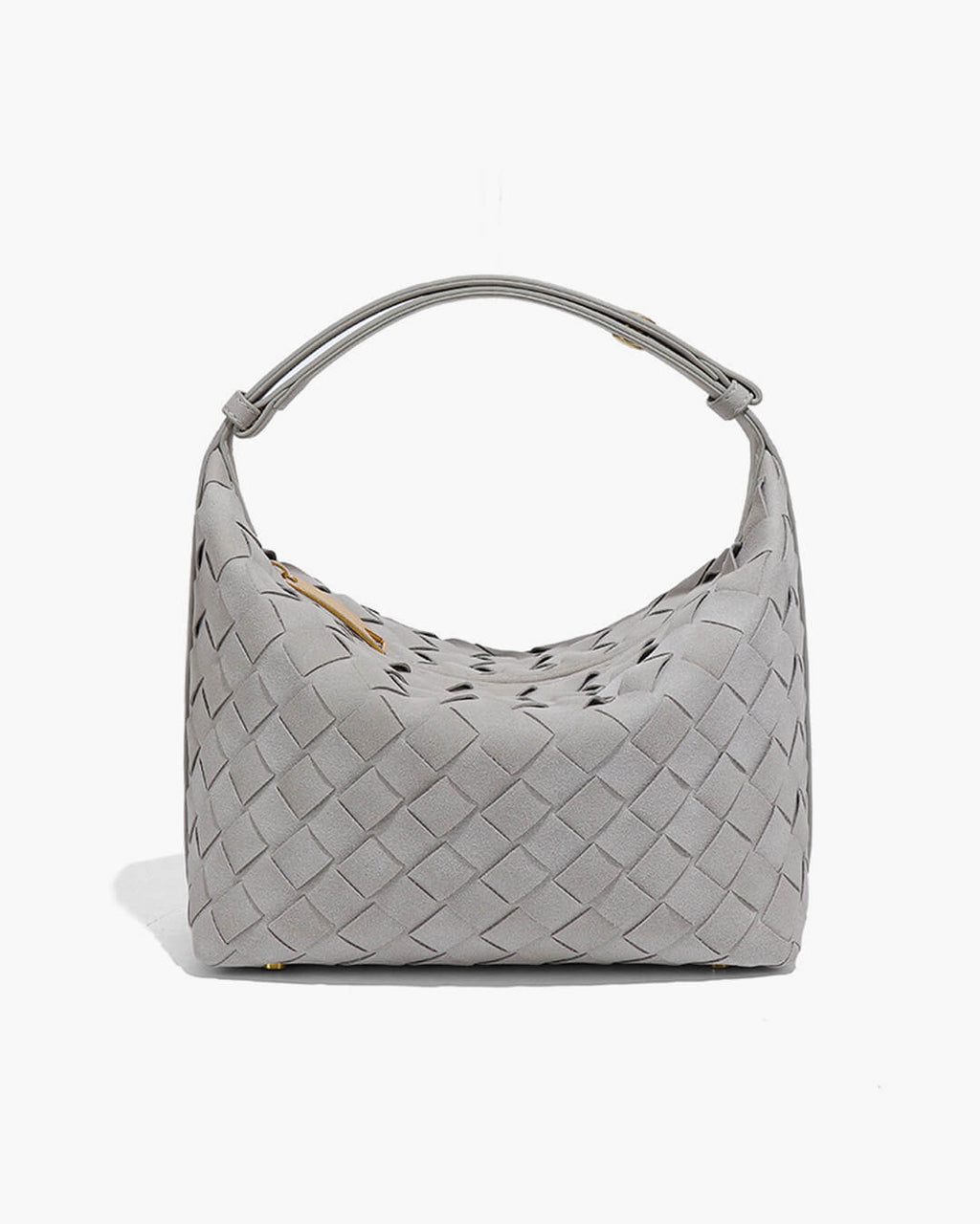 Mica Woven Suede Bag - Everyday Woven Shoulder Handbag - Image 7