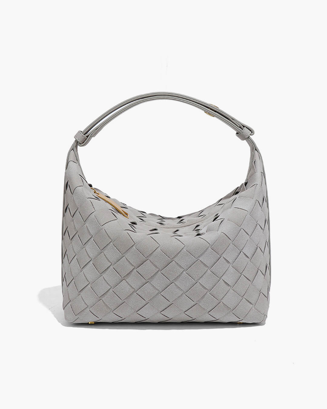 Mica Woven Suede Bag - Everyday Woven Shoulder Handbag - Image 7