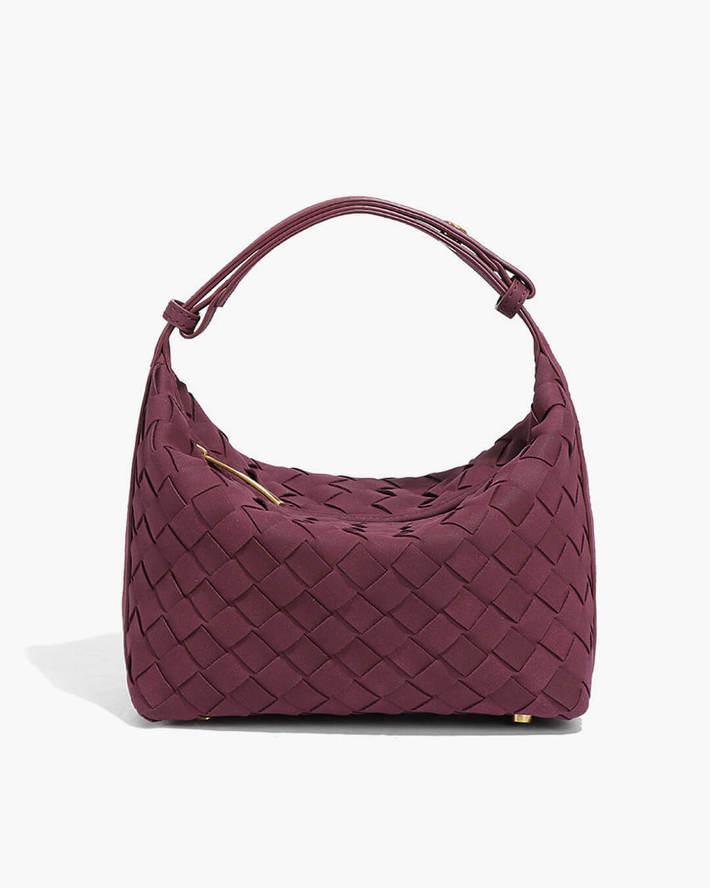 Mica Woven Suede Bag - Everyday Woven Shoulder Handbag - Image 9