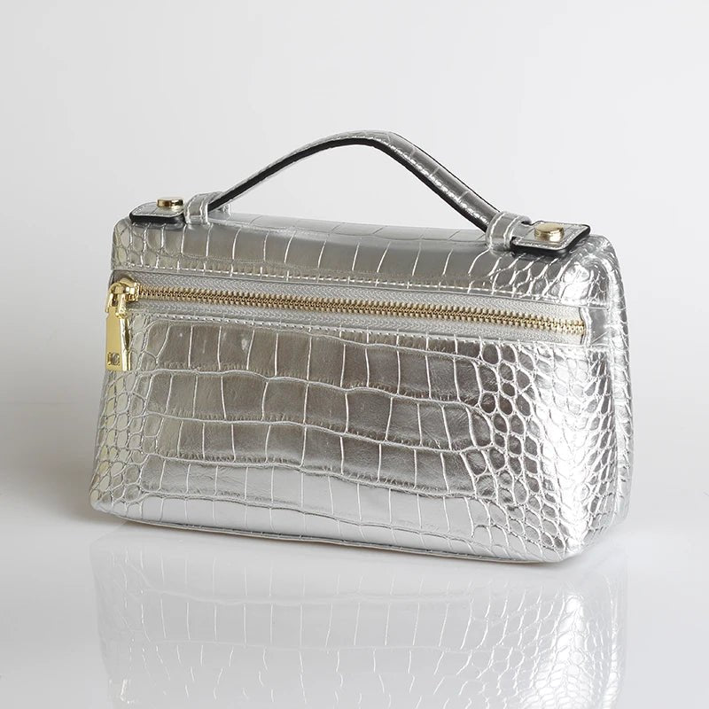 Minerva Crocodile Pattern Clutch Bag - Women's Everyday Handbag - Image 6