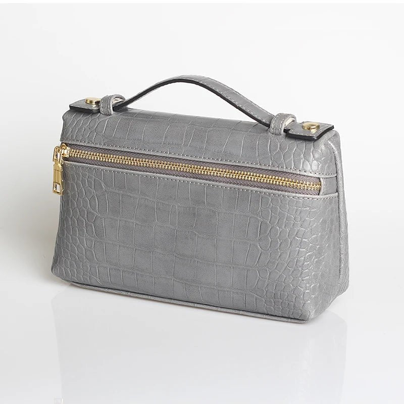 Minerva Crocodile Pattern Clutch Bag - Women's Everyday Handbag - Image 5