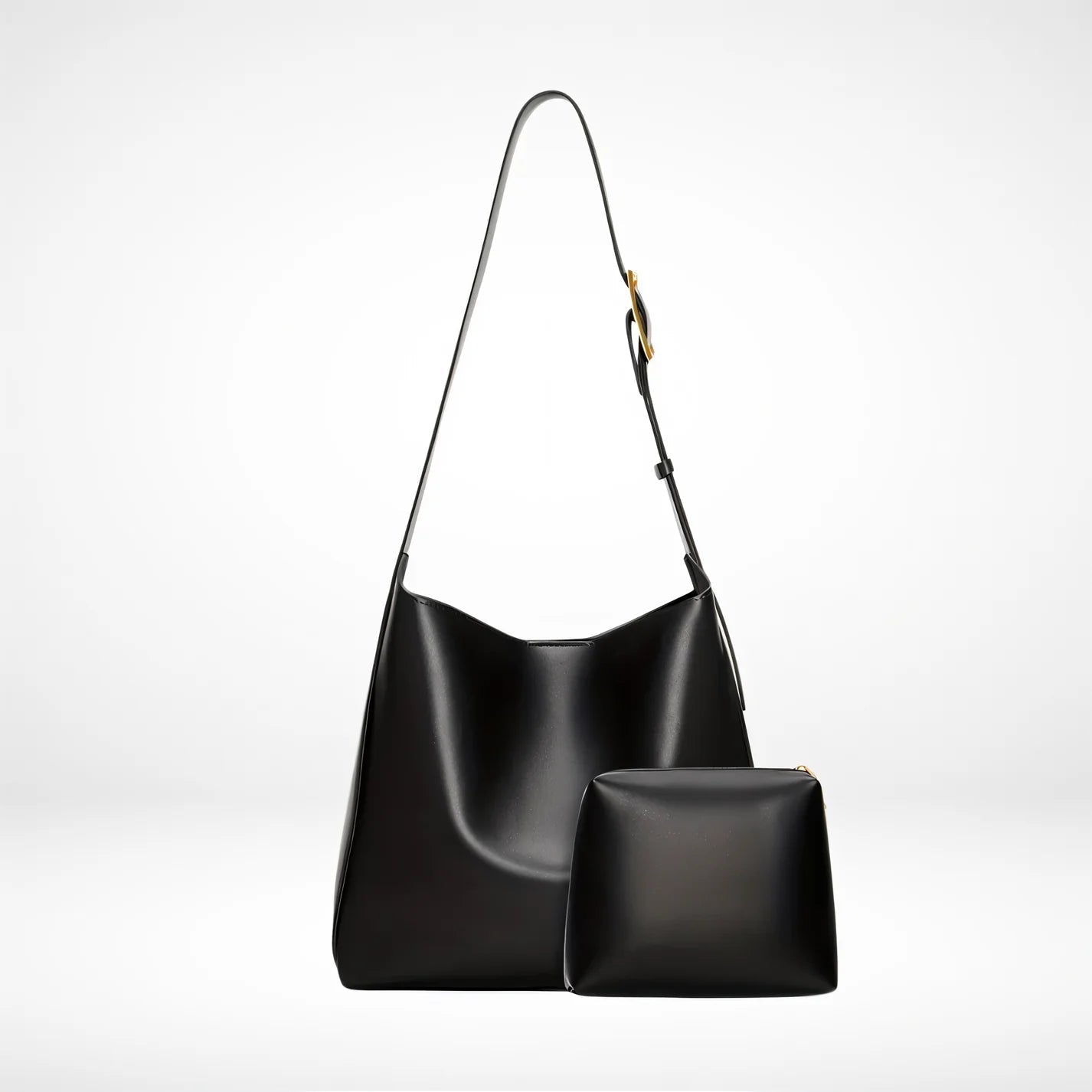 Nina Vintage Shoulder Bag - Soft Leather Structured Handbag - Image 2