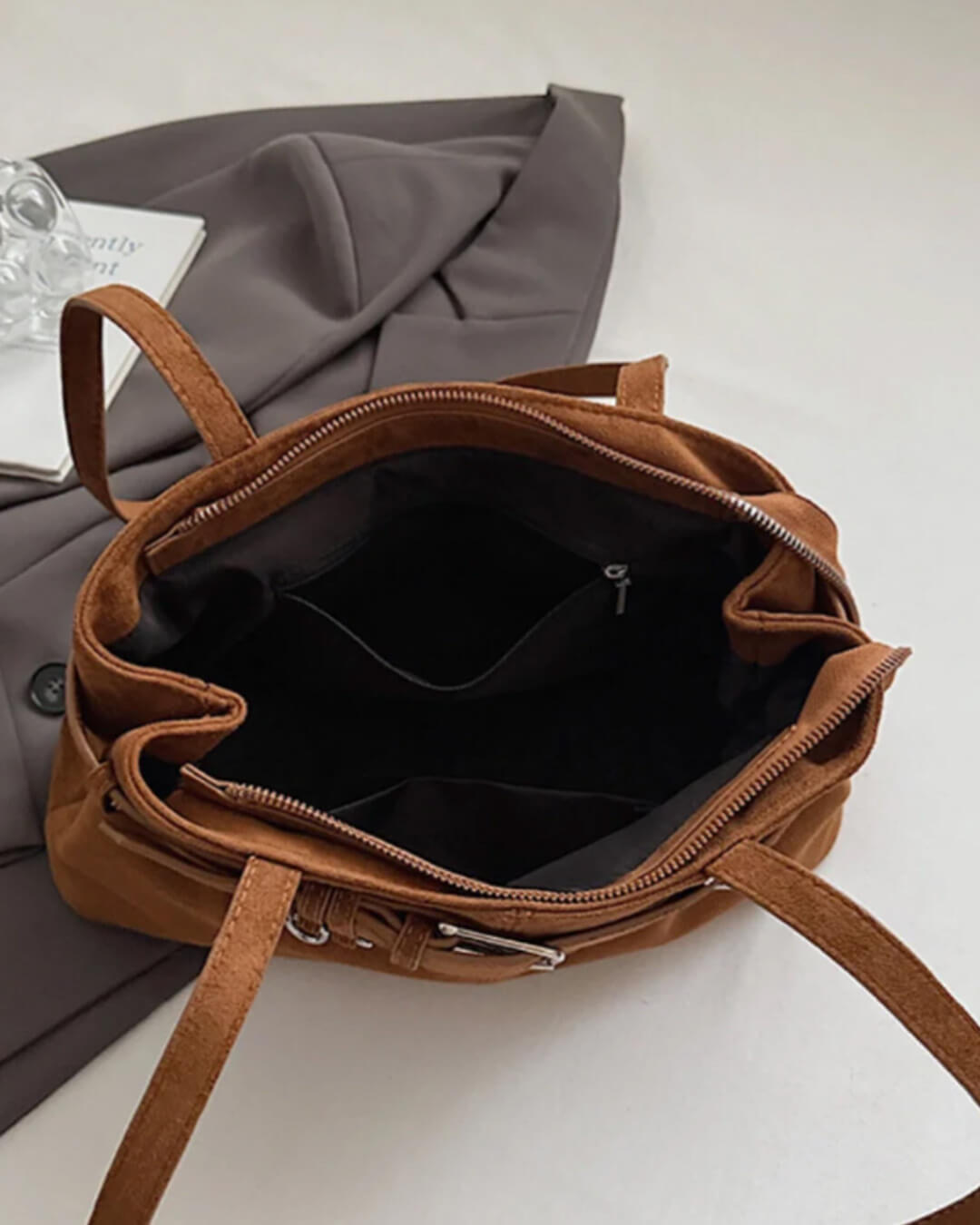 Nora Vegan Suede Bag - Women's Everyday Handbag - Image 5