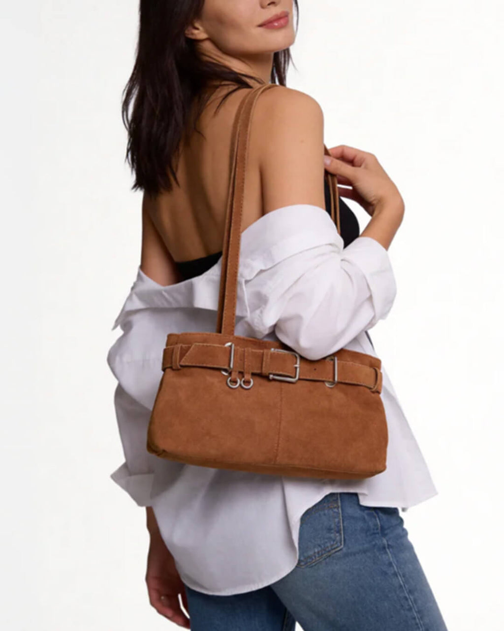 Nora Vegan Suede Bag - Women's Everyday Handbag - Image 6