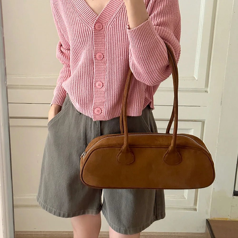 Pauleen Baguette Suede Bag - Women's Everyday Handbag - Image 7