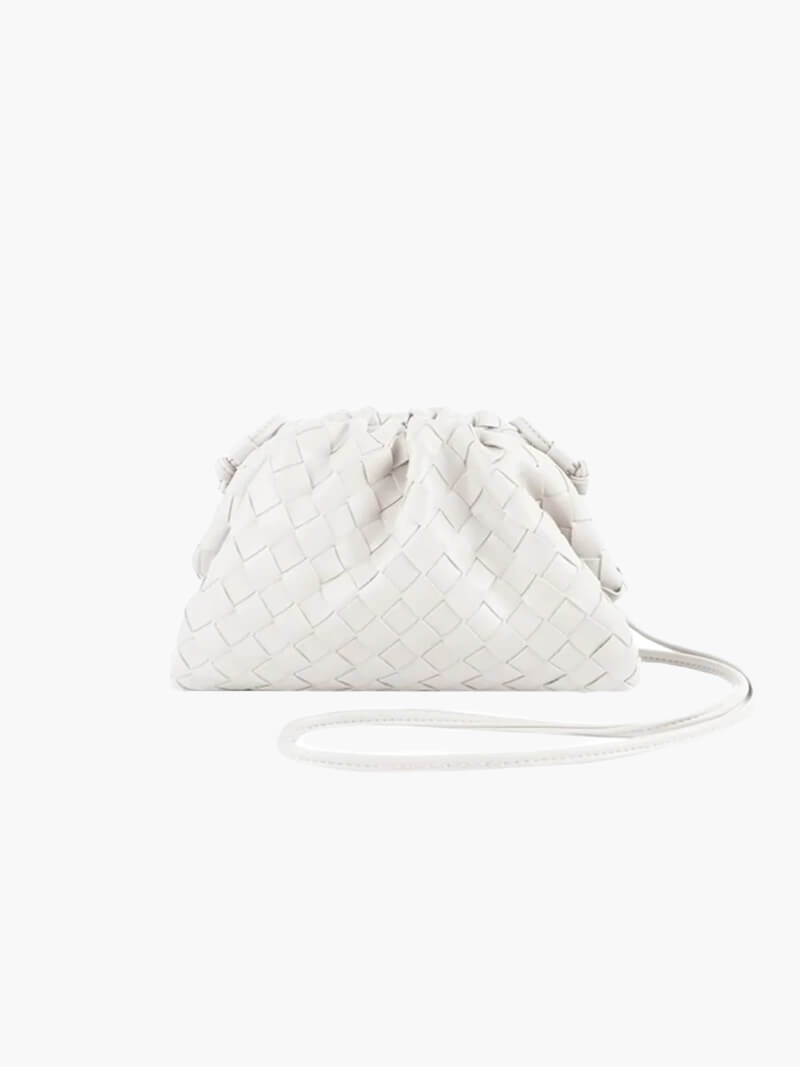 Rachel Woven Handbag - Compact Textured Small Woven Bag - Image 2