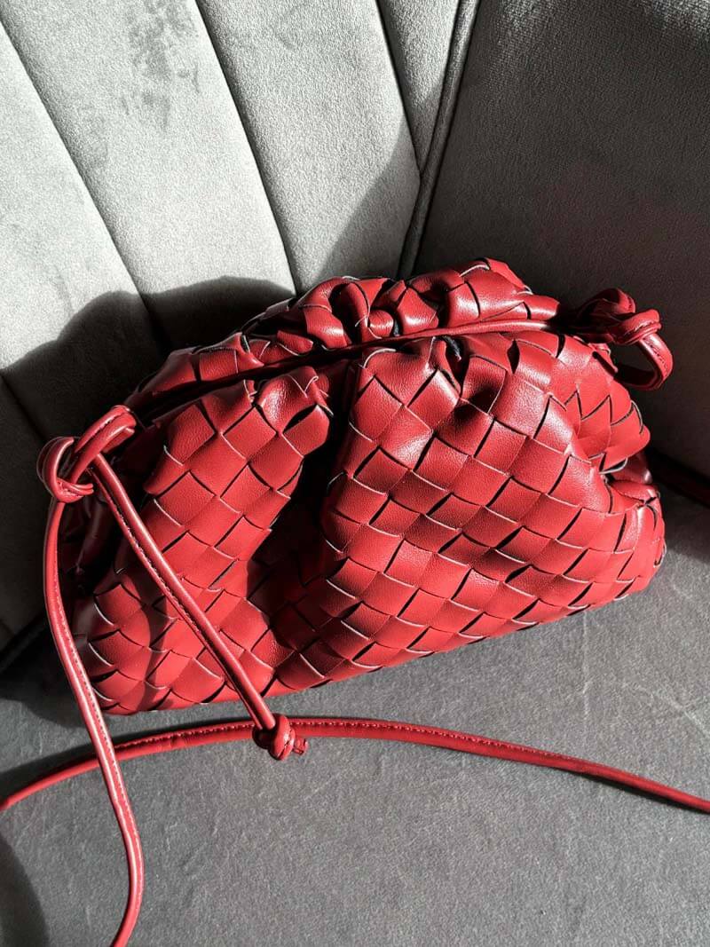 Rachel Woven Handbag - Compact Textured Small Woven Bag - Image 9