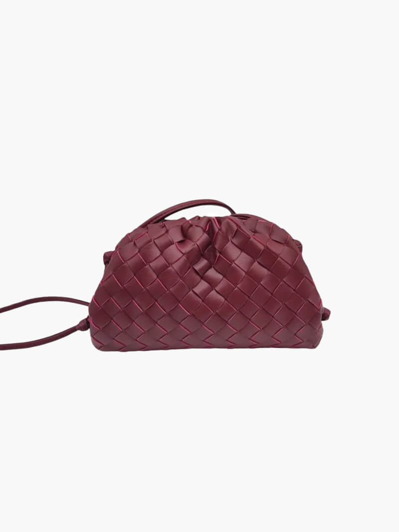 Rachel Woven Handbag - Compact Textured Small Woven Bag - Image 3