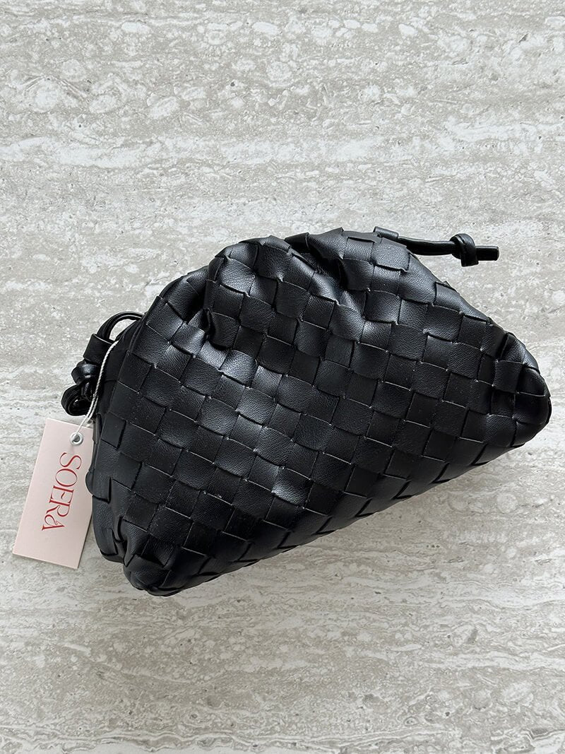 Rachel Woven Handbag - Compact Textured Small Woven Bag - Image 5