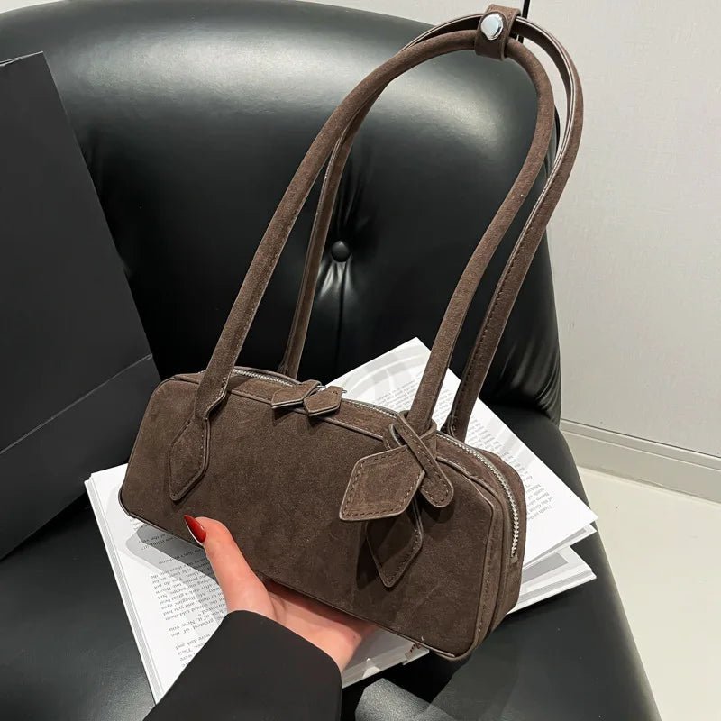 Rebecca Suede Shoulder Bag - Women's Everyday Handbag - Image 7