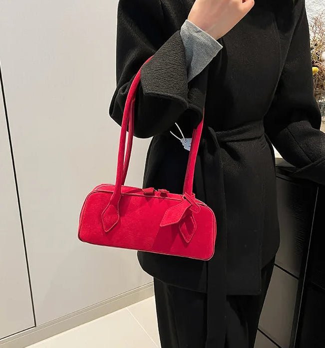 Rebecca Suede Shoulder Bag - Women's Everyday Handbag - Image 8