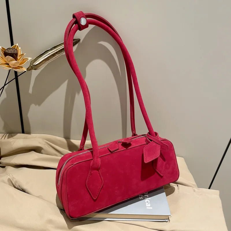 Rebecca Suede Shoulder Bag - Women's Everyday Handbag - Image 9