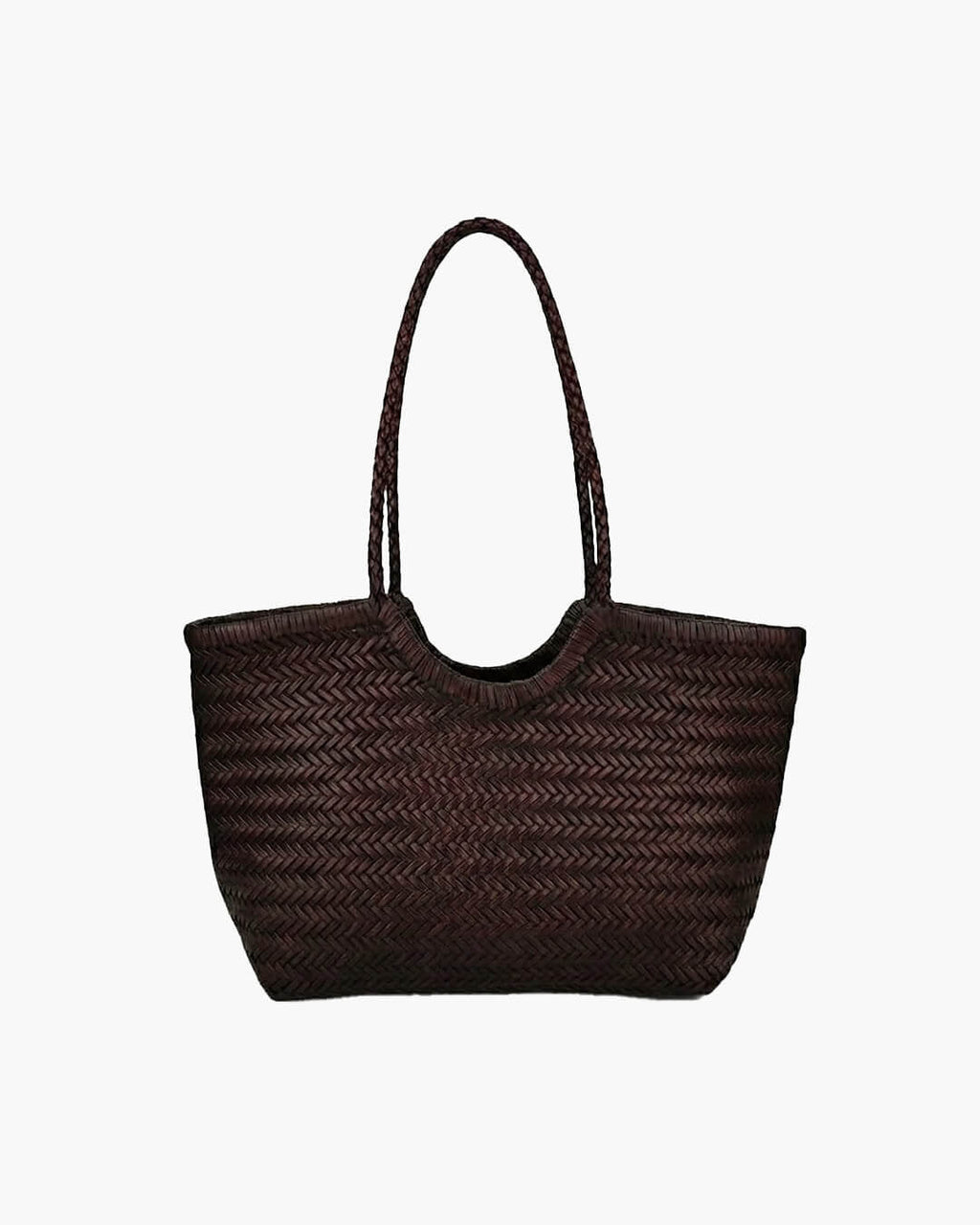 Rica Woven Faux Leather Handbag - Chic Woven Tote Bag