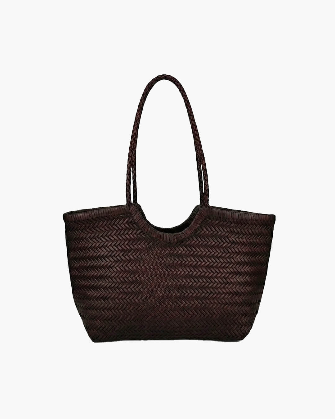 Rica Woven Faux Leather Handbag - Chic Woven Tote Bag