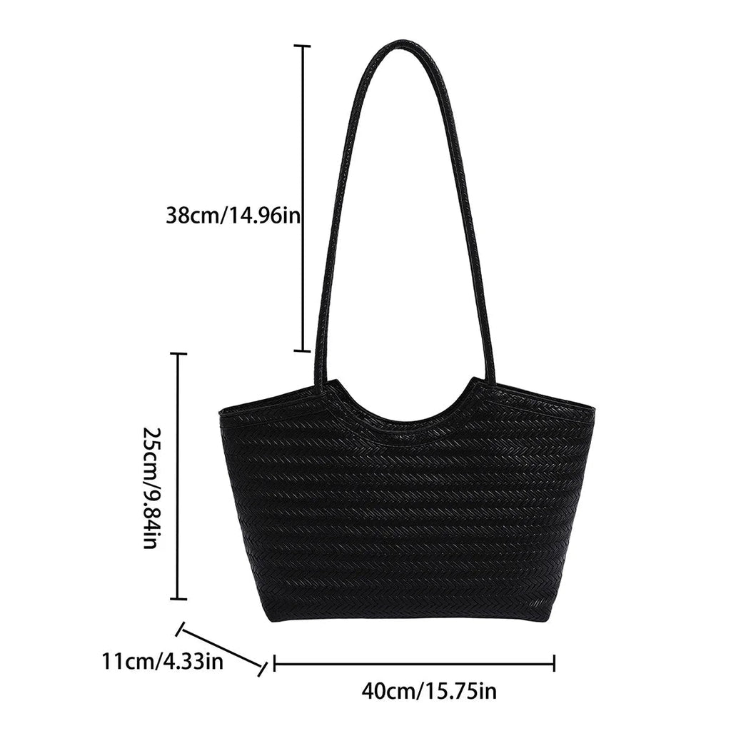 Elena Textured Weave Handbag - Women's Everyday Handbag - Image 10