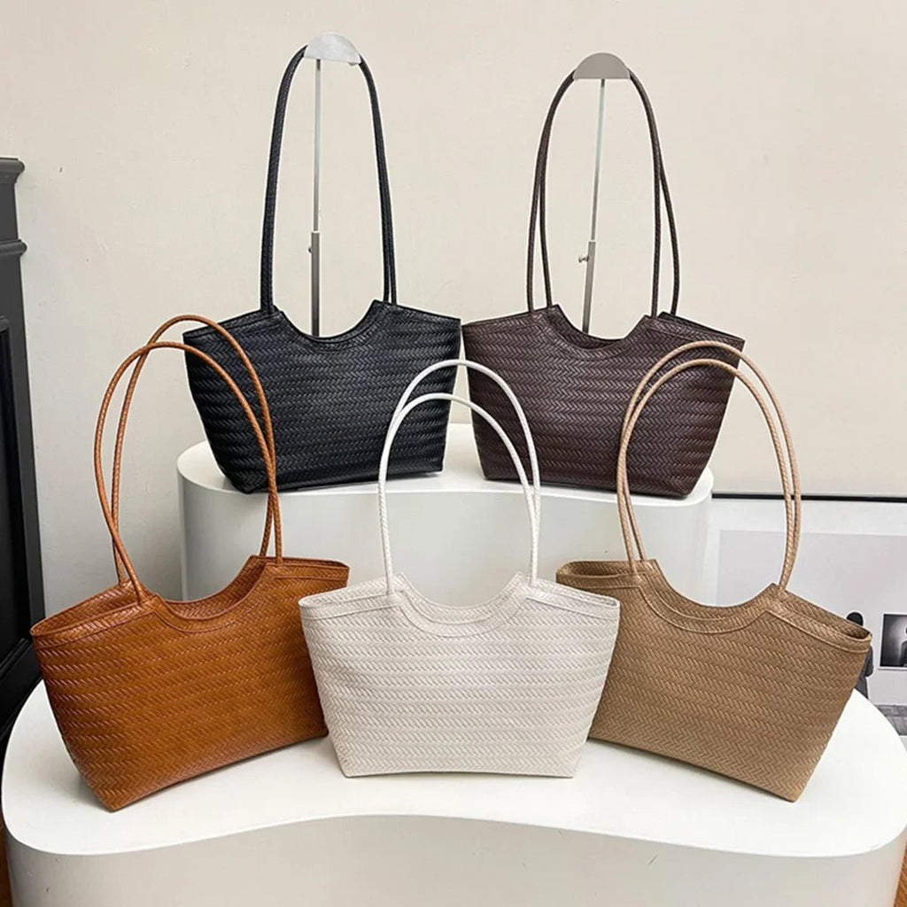 Elena Textured Weave Handbag - Women's Everyday Handbag - Image 3