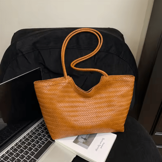 Elena Textured Weave Handbag - Women's Everyday Handbag - Image 6