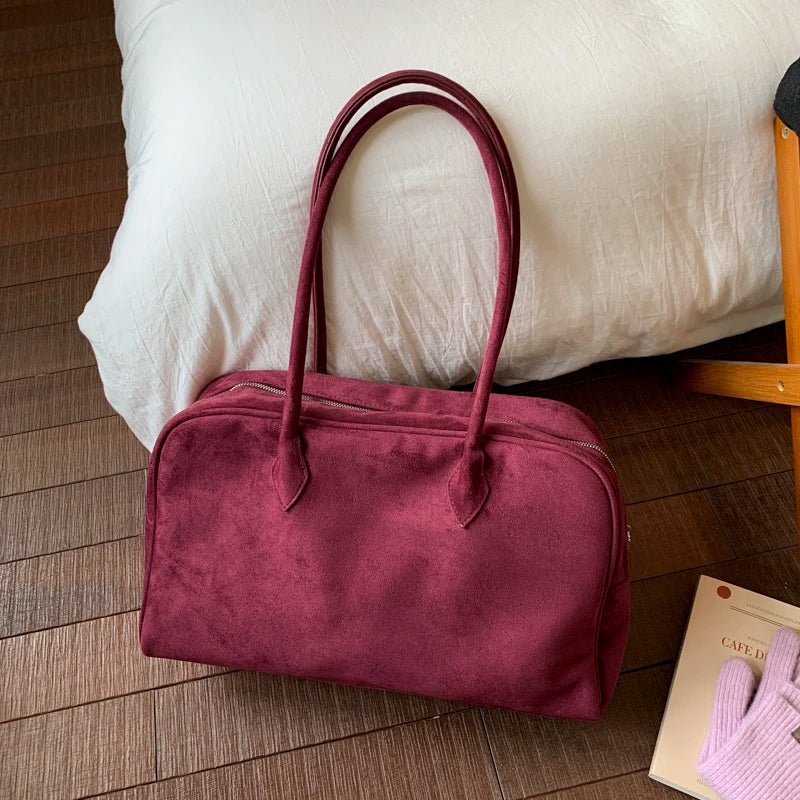 Sandra Suede Tote Bag - Women's Everyday Handbag - Image 6