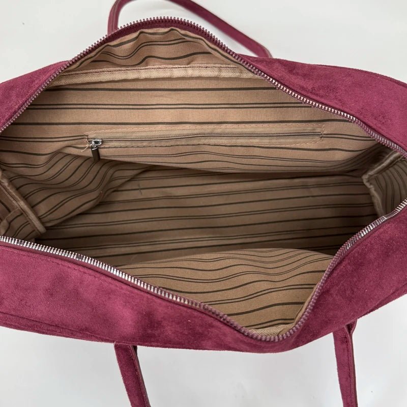 Sandra Suede Tote Bag - Women's Everyday Handbag - Image 7