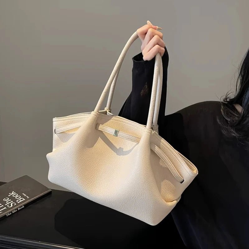 Sandy Shoulder Tote Bag for Women - PU Leather Everyday Handbag - Image 11