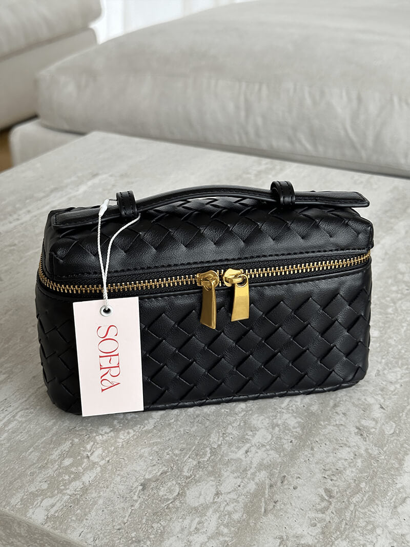 Tara Woven Handbag for Women - Structured Woven Purse - Image 7